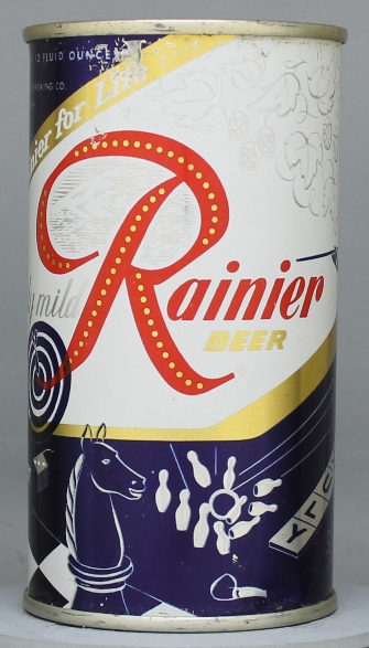 Rainier Beer Flat Top Can