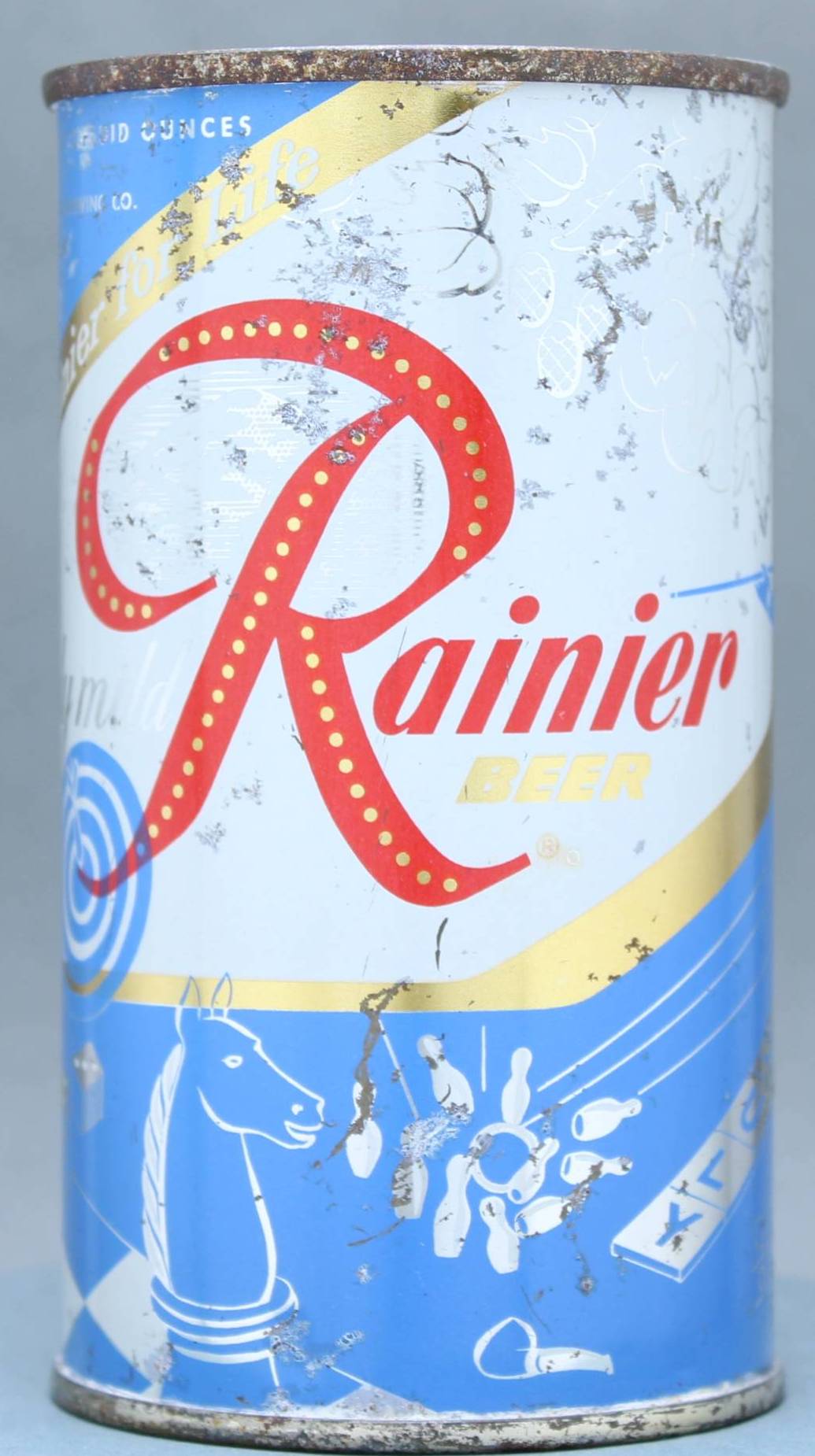 Rainier Beer Flat Top Can