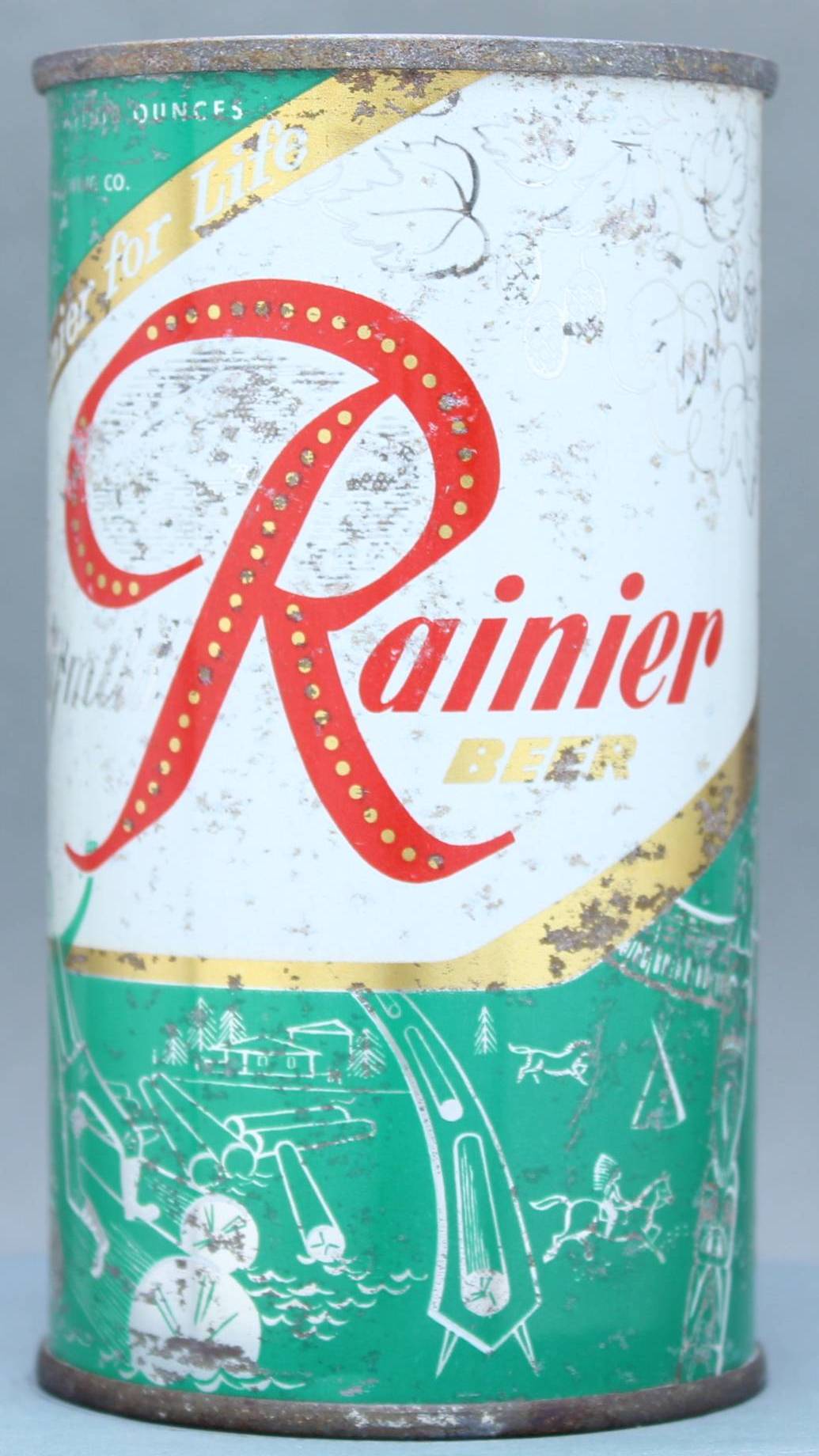 Rainier Beer Flat Top Can