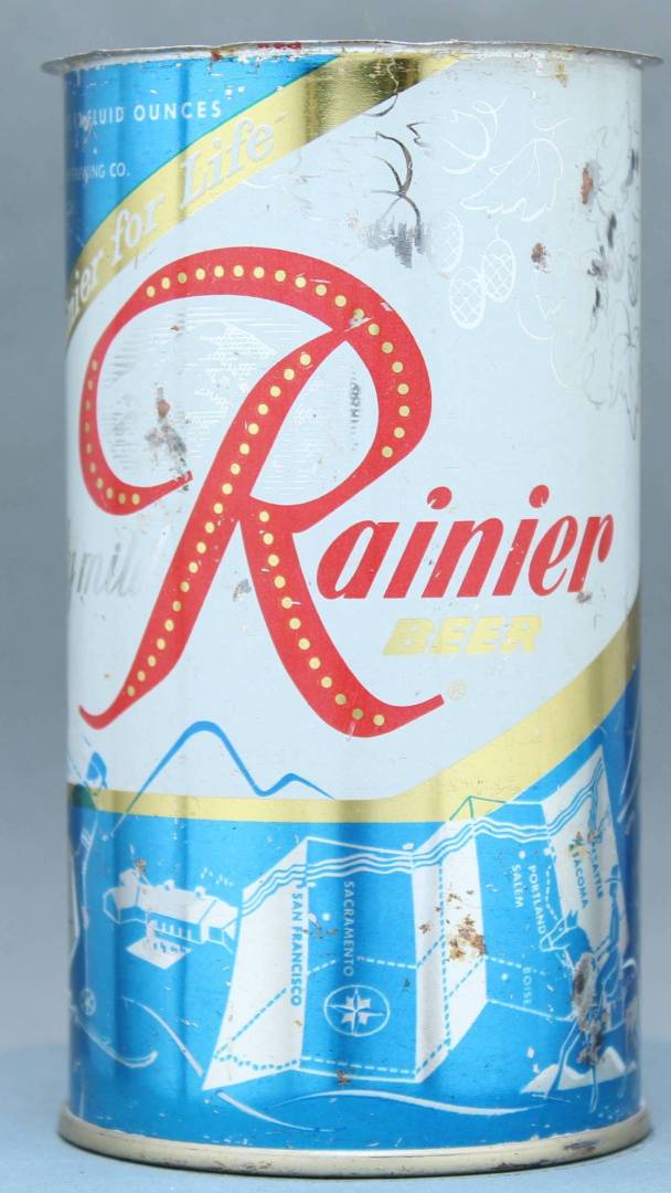 Rainier Beer Flat Top Can