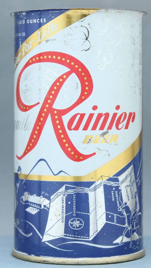 Rainier Beer Flat Top Can