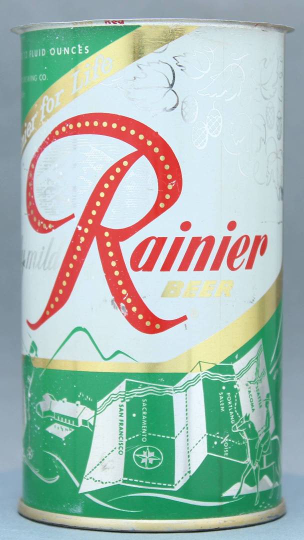 Rainier Beer Flat Top Can