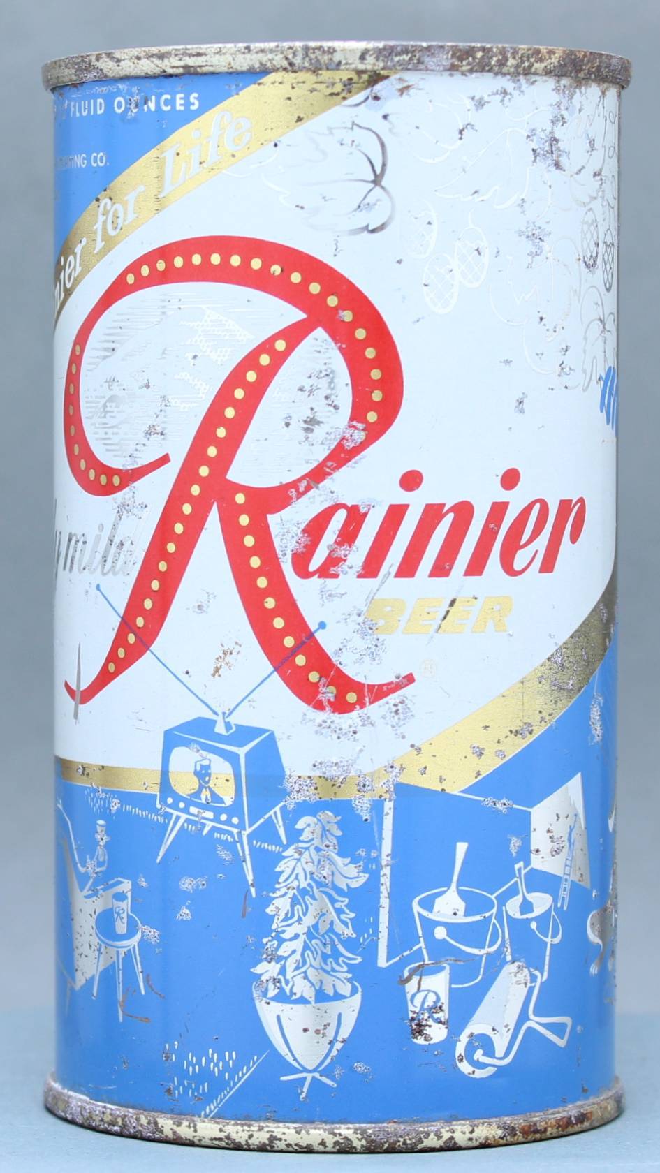 Rainier Beer Flat Top Can