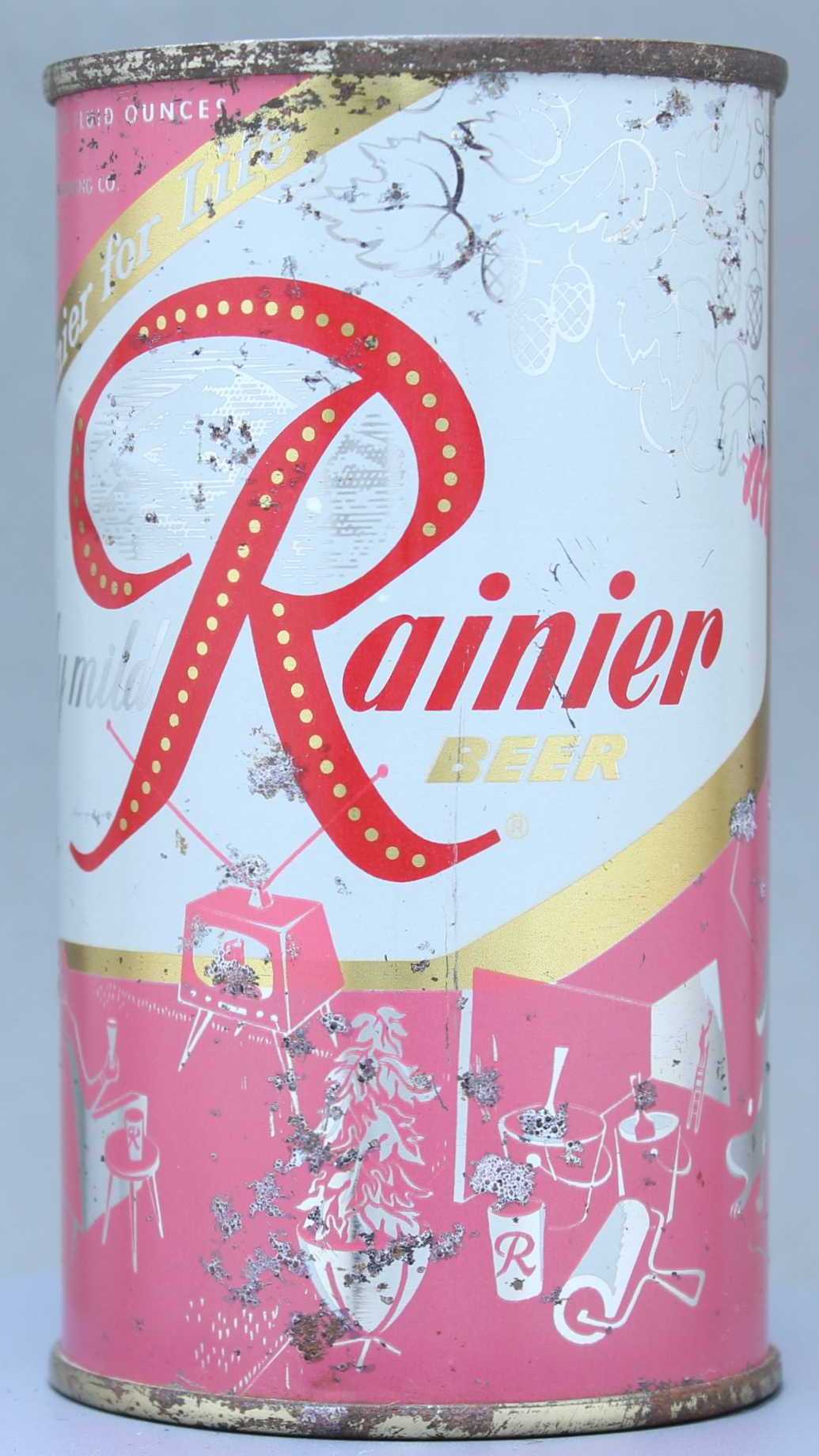 Rainier Beer Flat Top Can