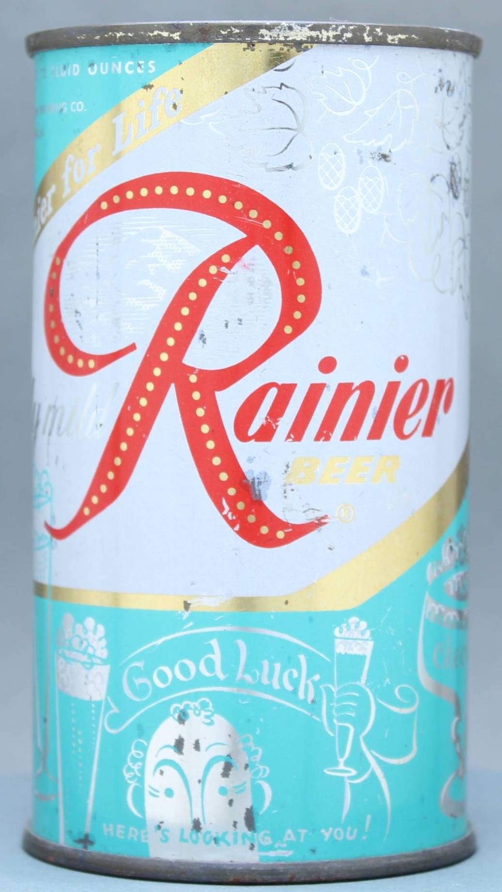 Rainier Beer Flat Top Can