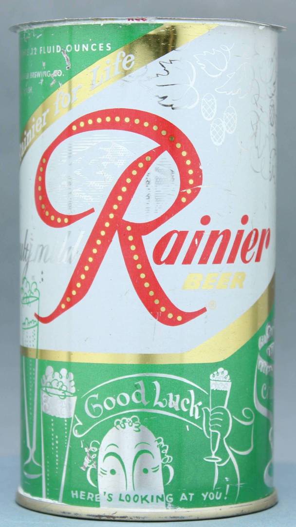 Rainier Beer Flat Top Can