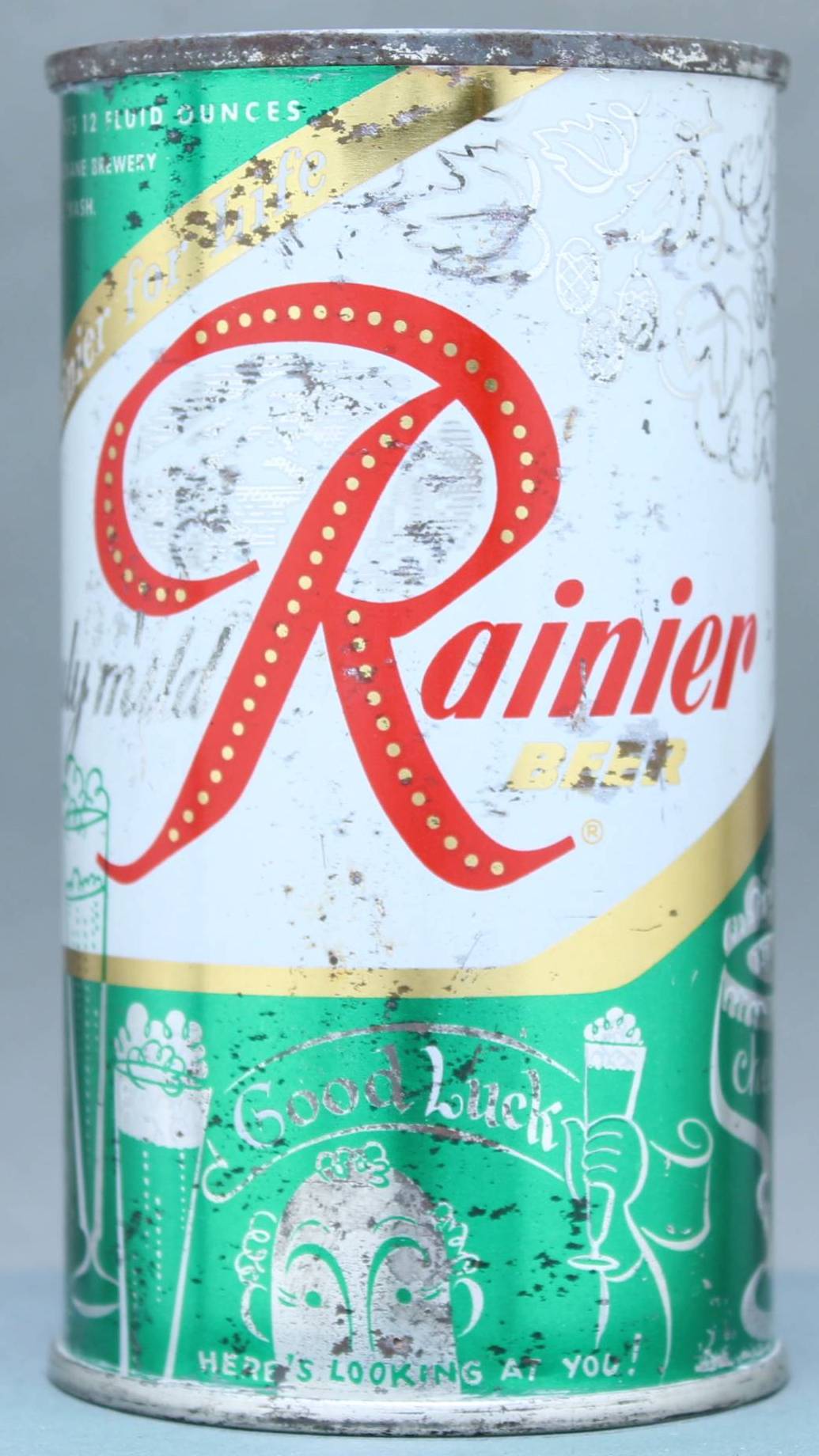 Rainier Beer Flat Top Can