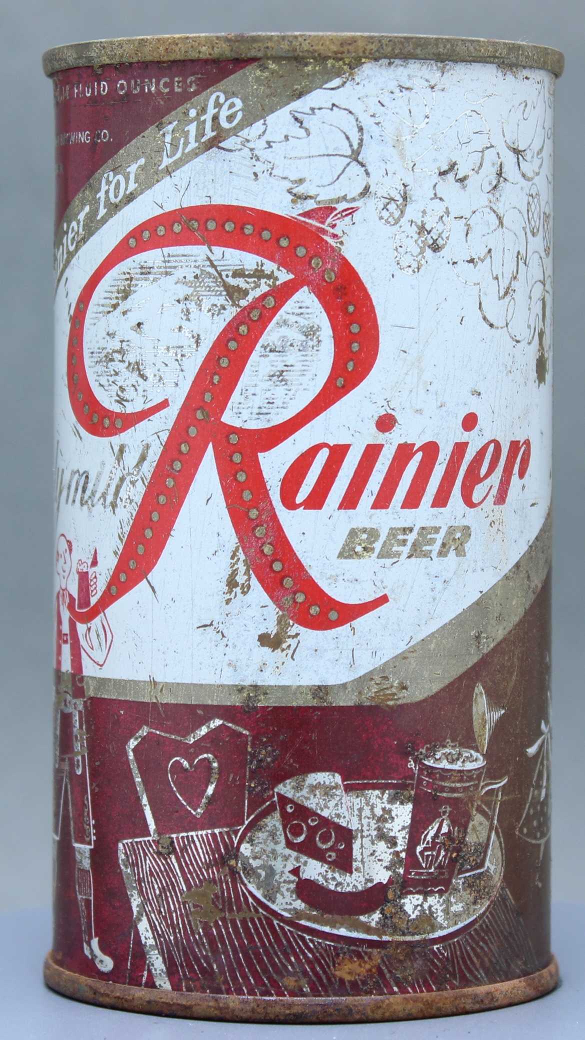 Rainier Beer Flat Top Can