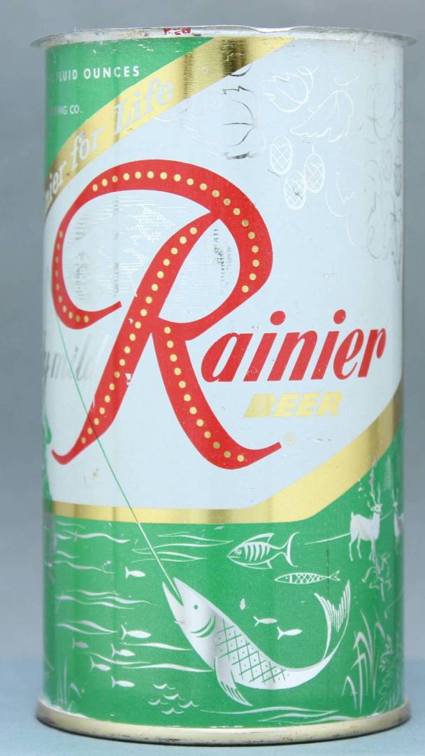 Rainier Beer Flat Top Can