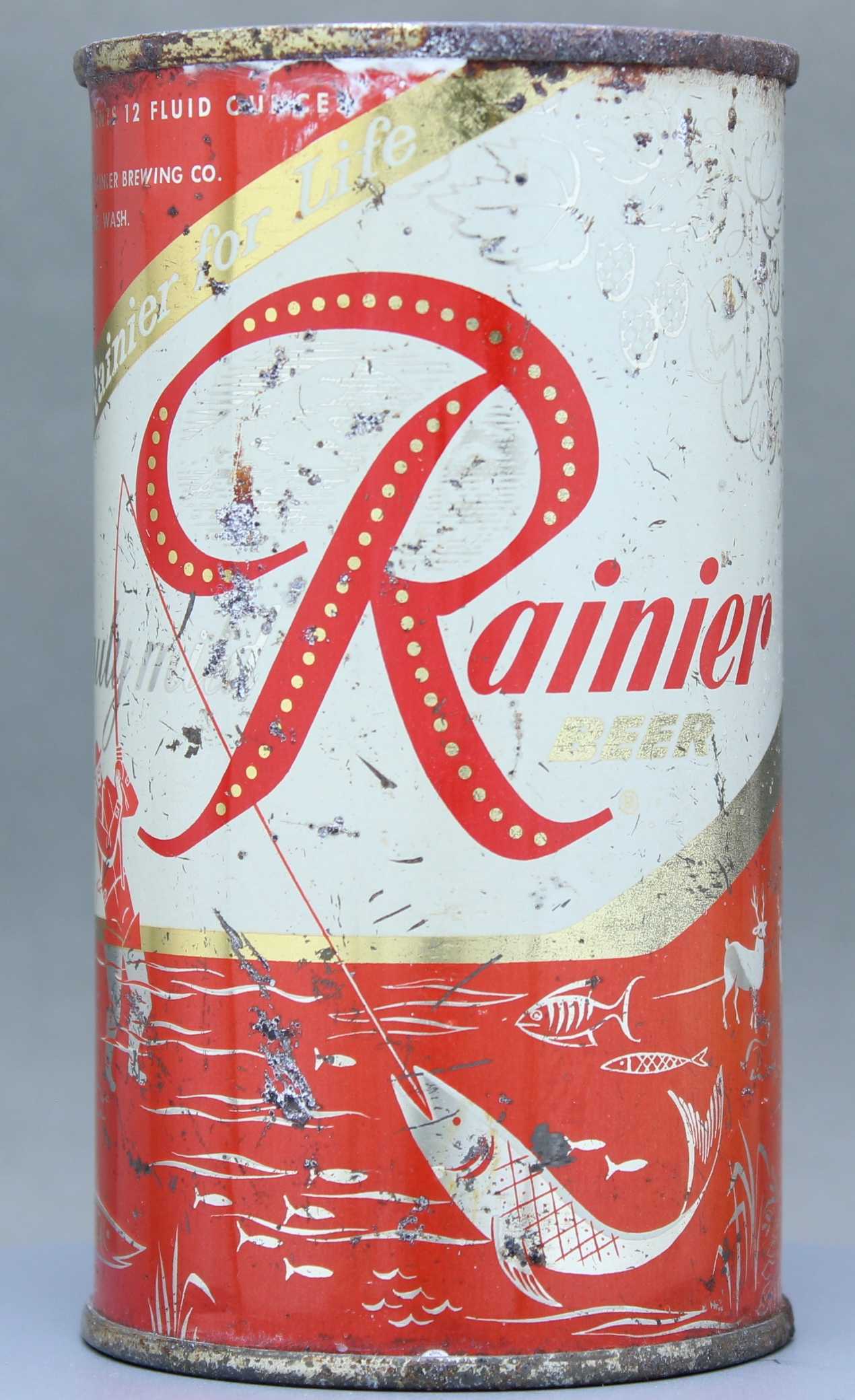 Rainier Beer Flat Top Can