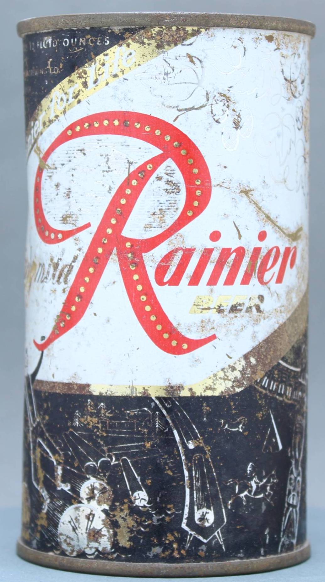 Rainier Beer Flat Top Can