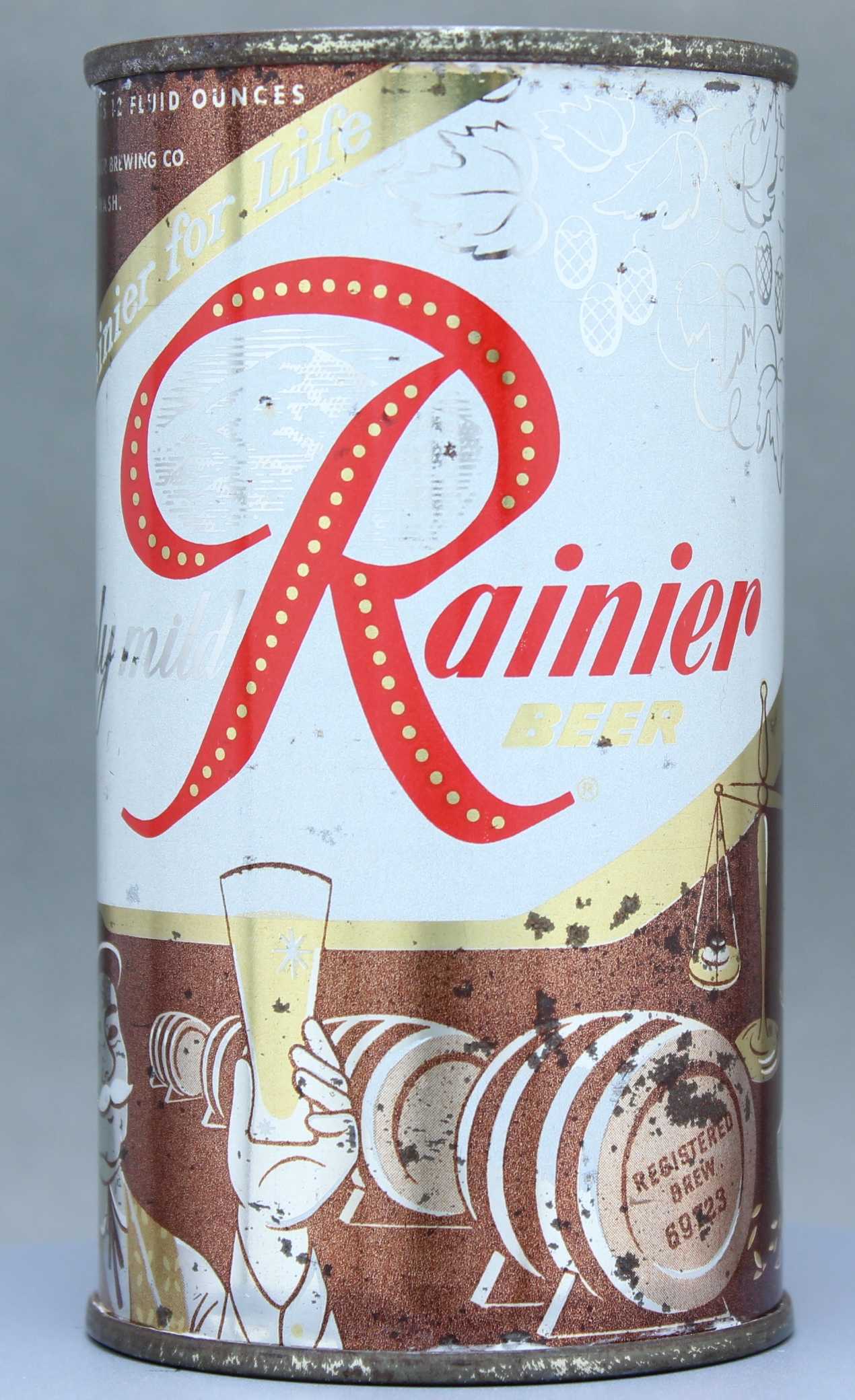 Rainier Beer Flat Top Can