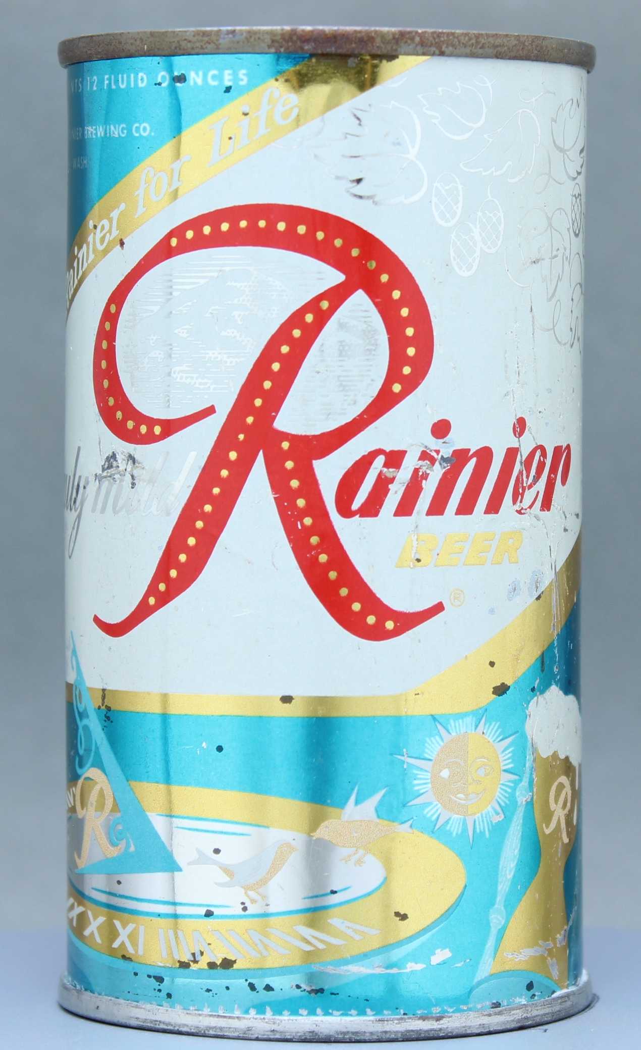 Rainier Beer Flat Top Can