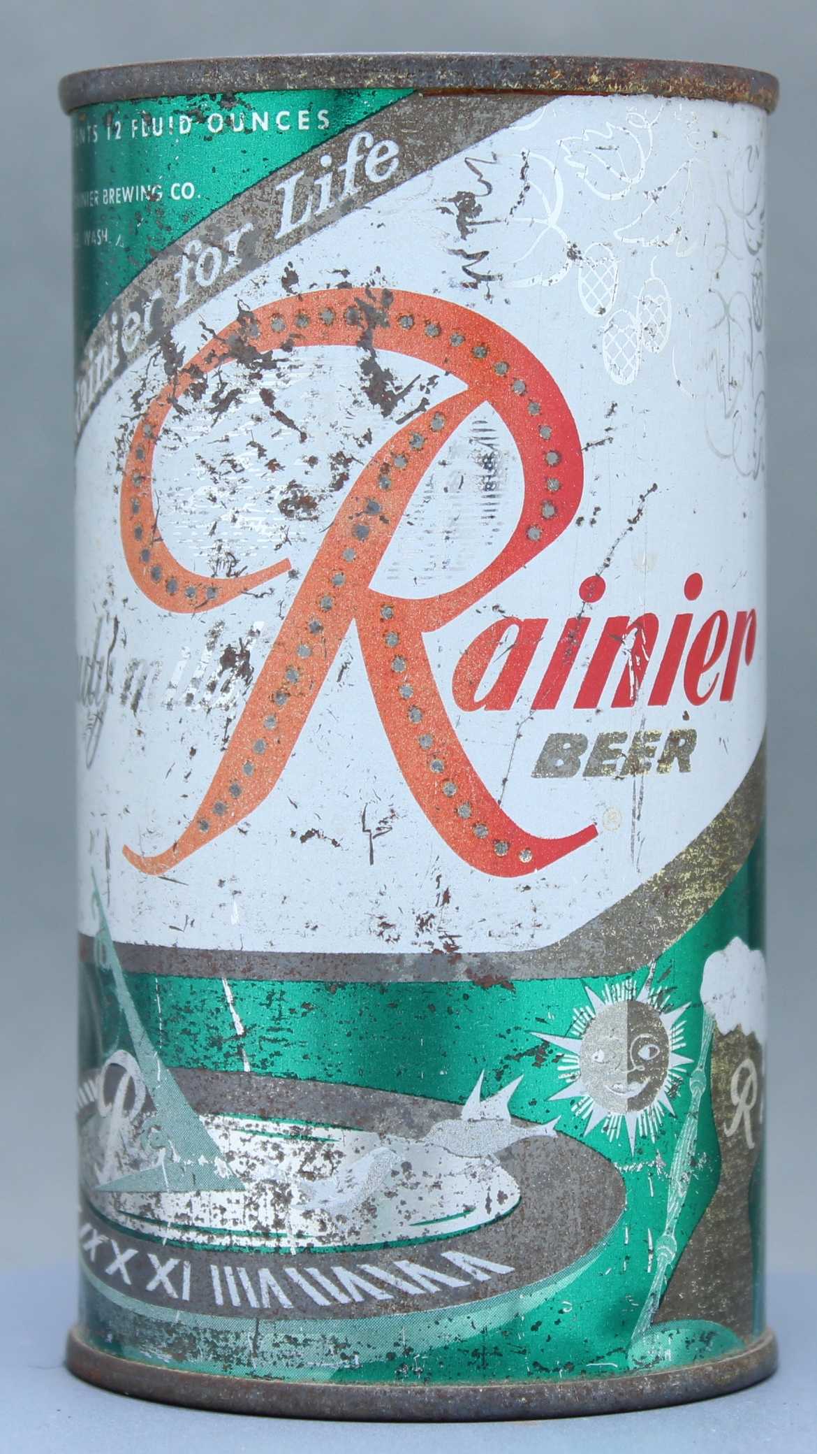 Rainier Beer Flat Top Can