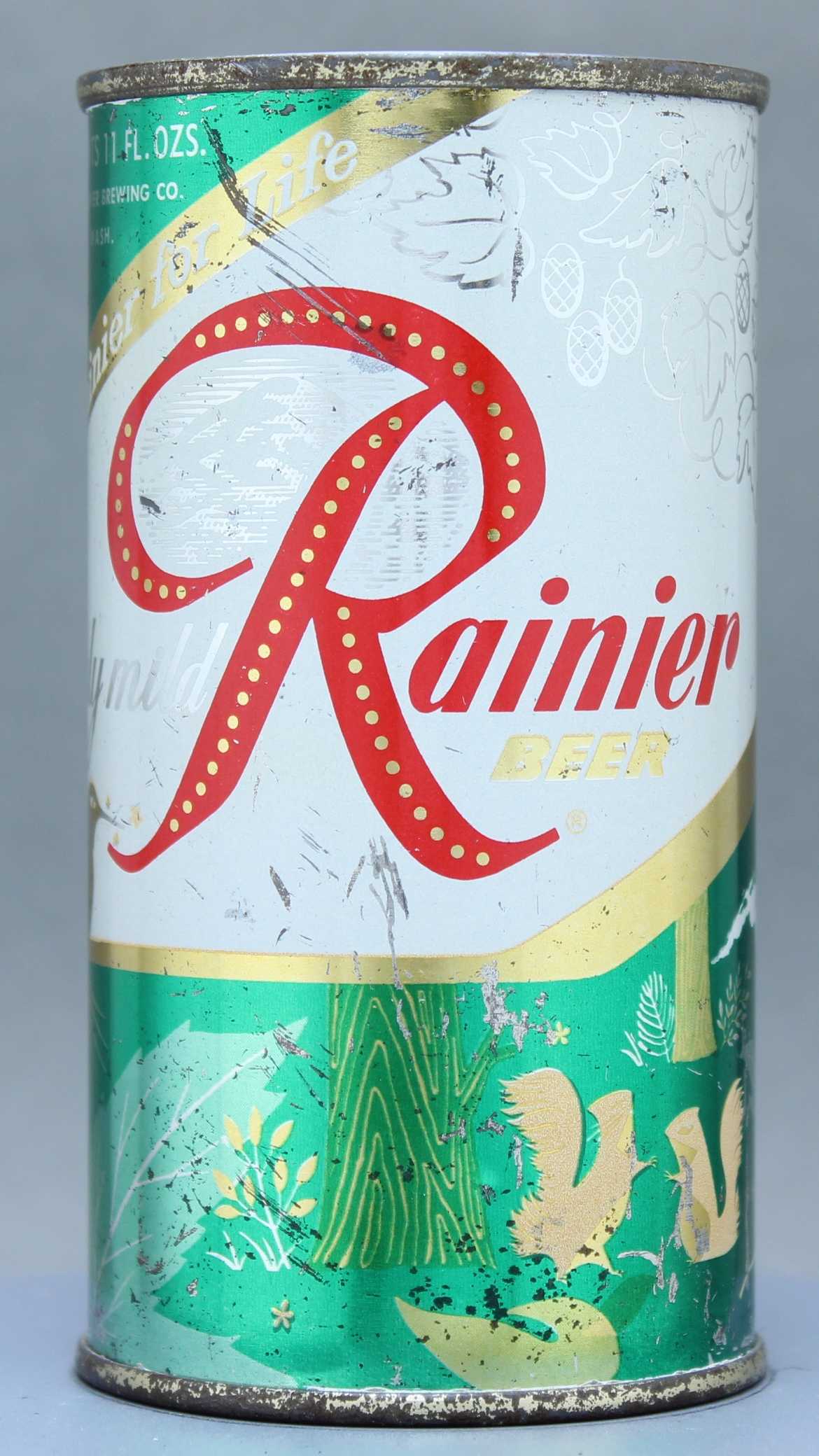 Rainier Beer Flat Top Can