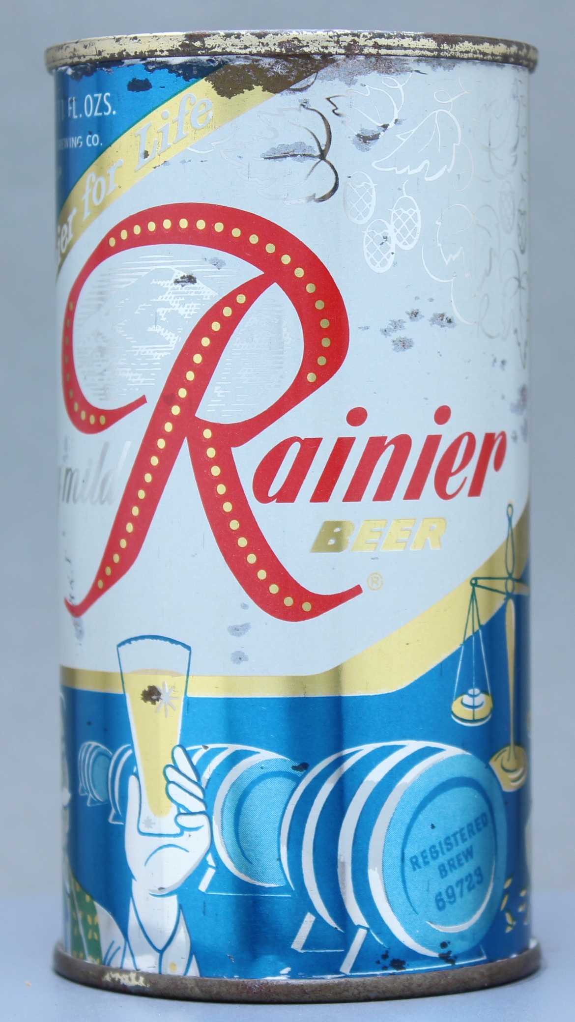 Rainier Beer Flat Top Can