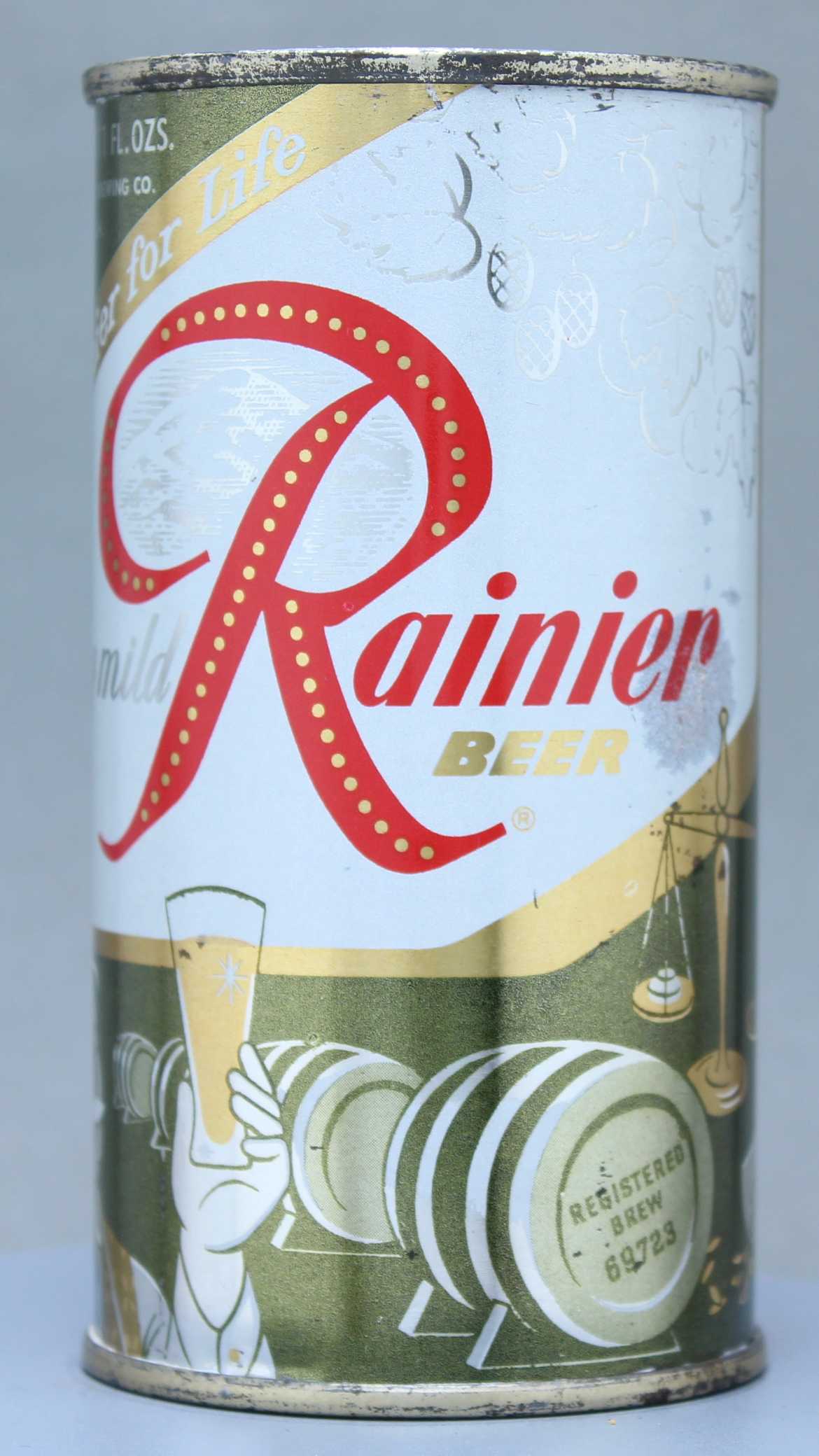 Rainier Beer Flat Top Can