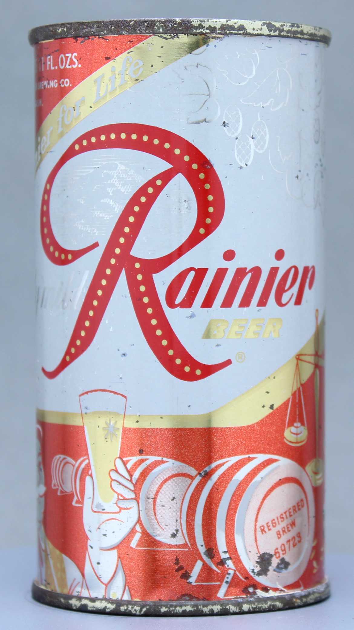 Rainier Beer Flat Top Can