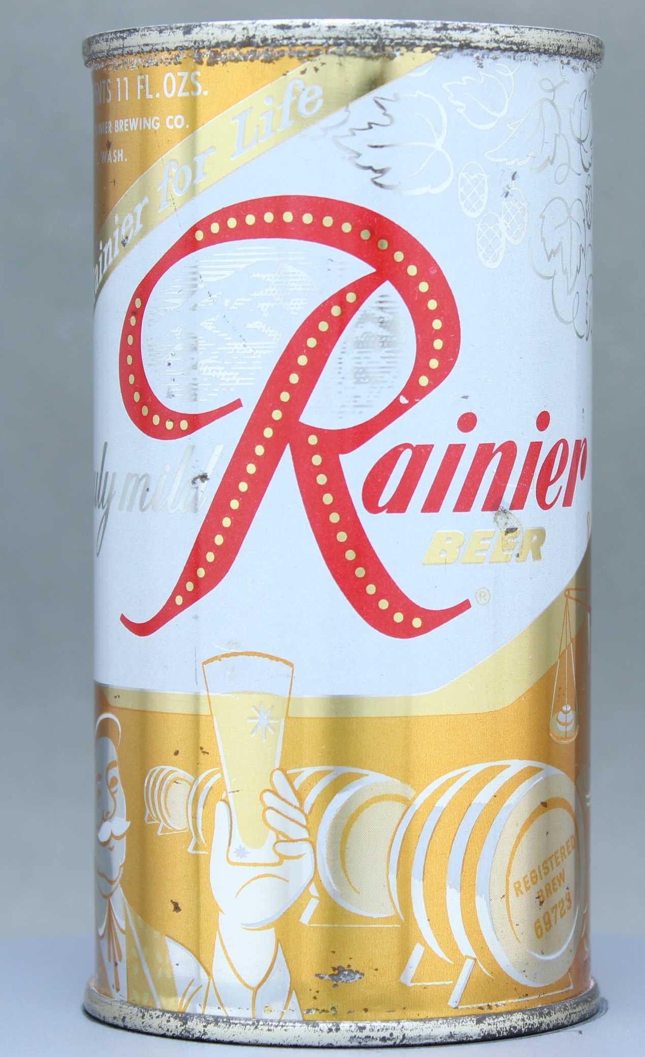 Rainier Beer Flat Top Can