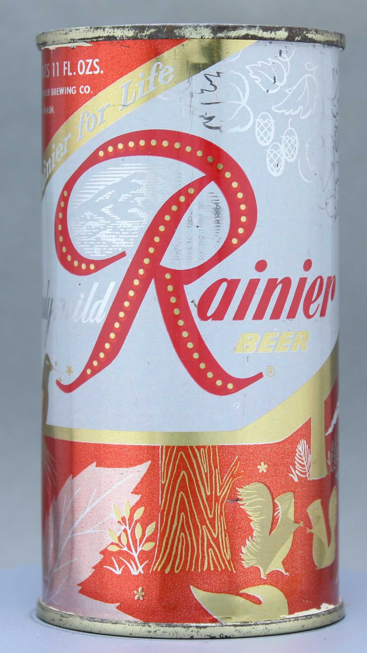Rainier Beer Flat Top Can
