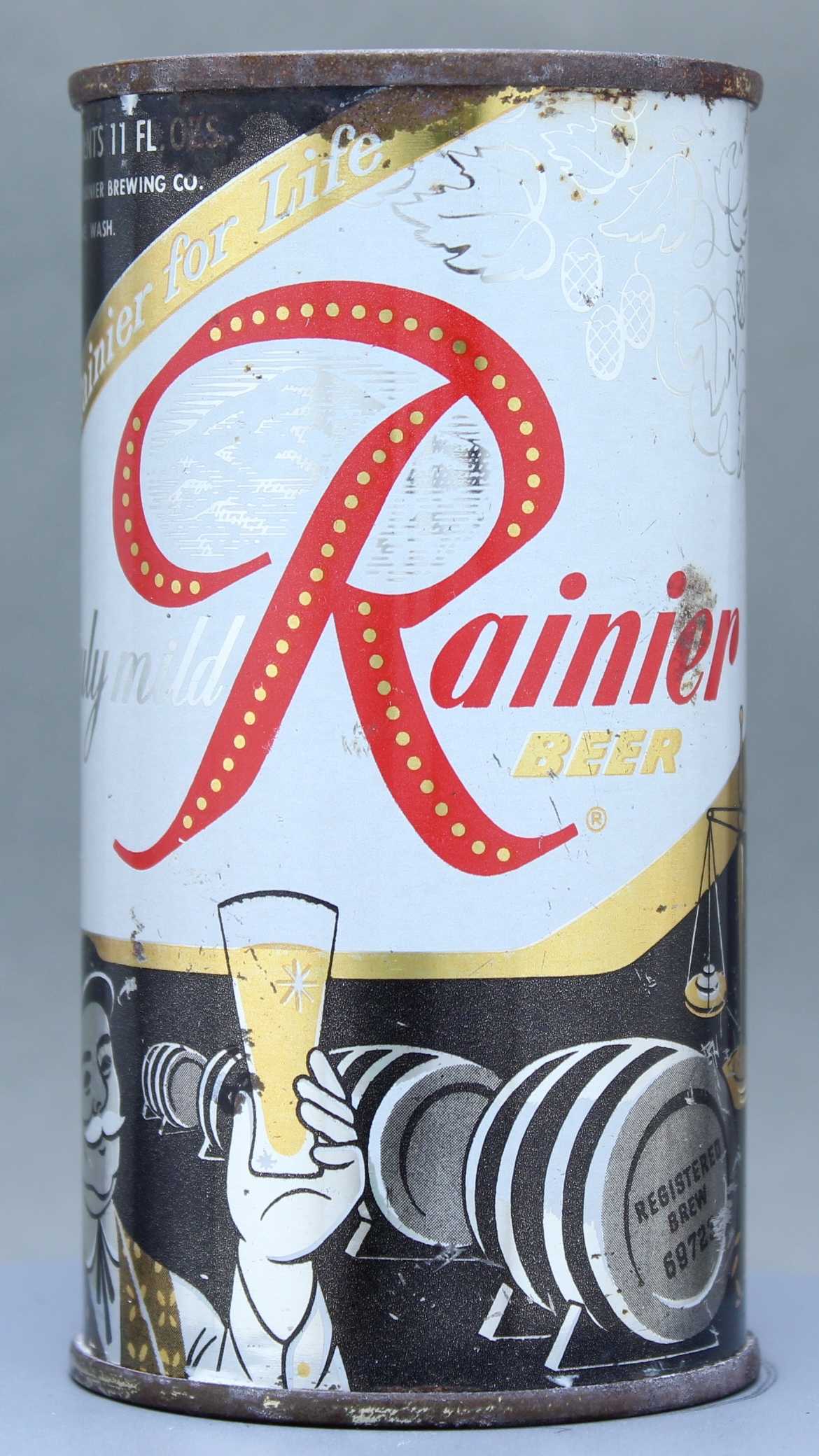 Rainier Beer Flat Top Can