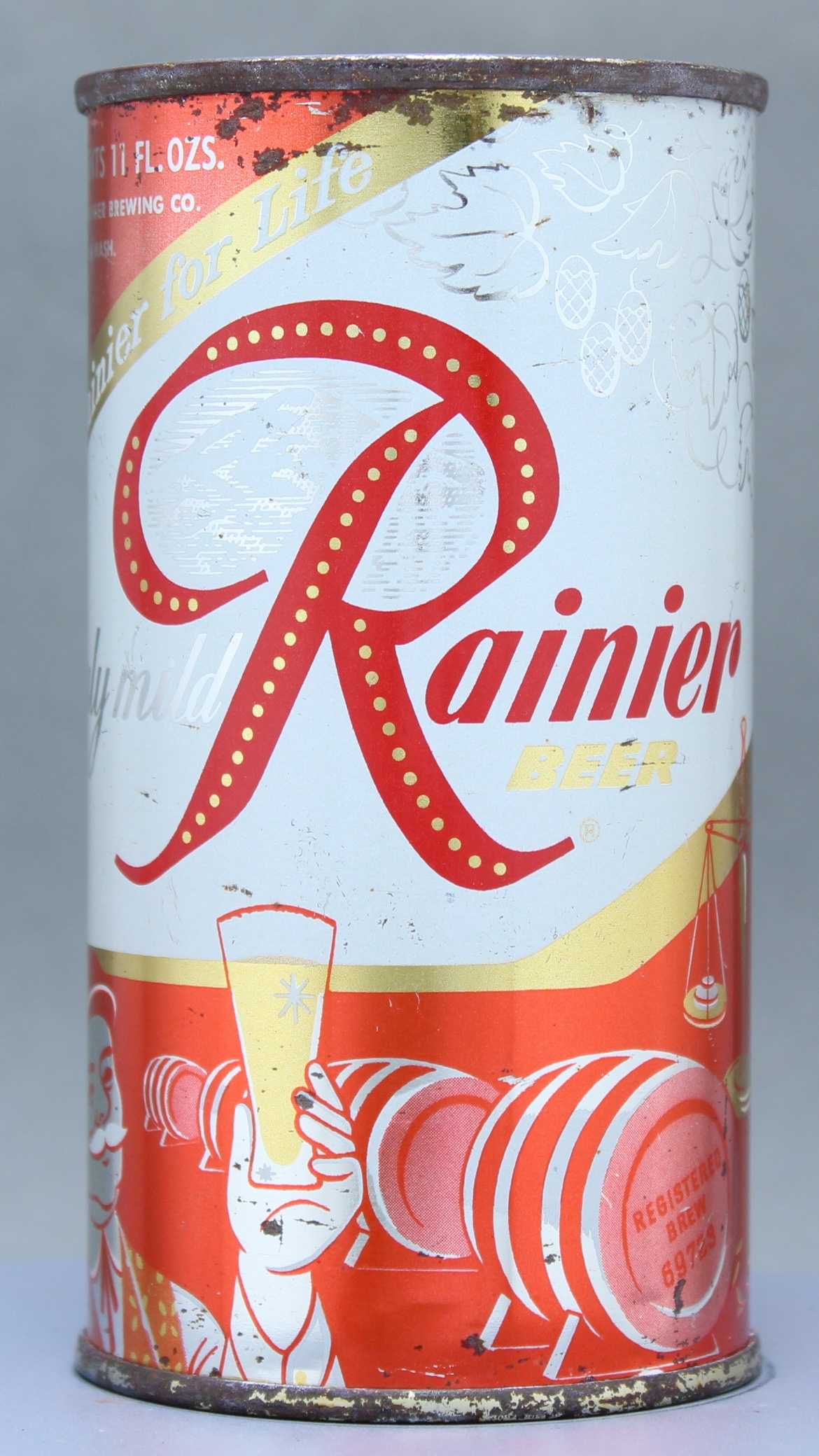 Rainier Beer Flat Top Can