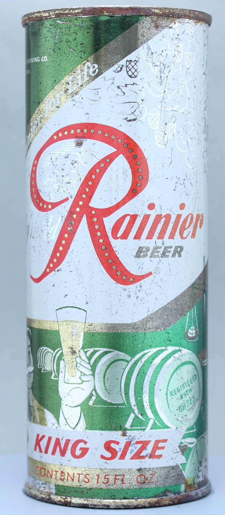 Rainier Beer Flat Top Can