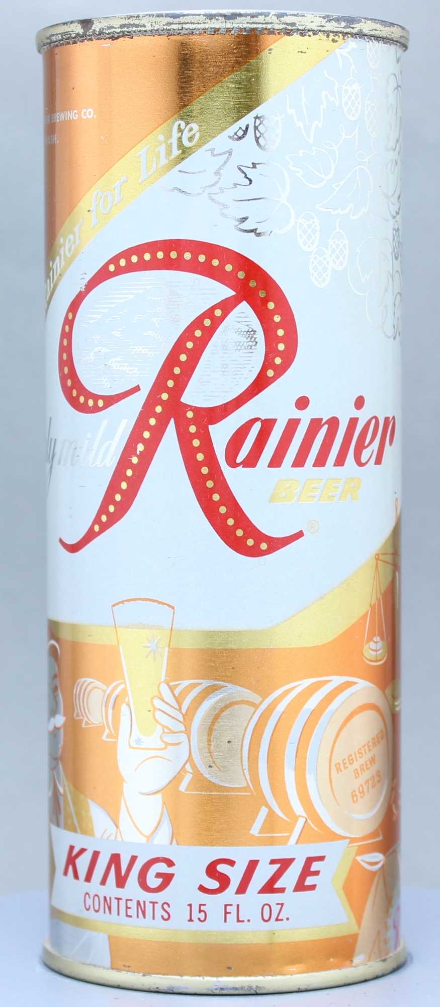 Rainier Beer Flat Top Can